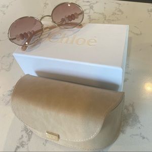Chloe Dillie Sunglasses CE167S Gold/Rose Gradient AUTHENTIC! Perfect Condition